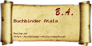 Buchbinder Atala névjegykártya